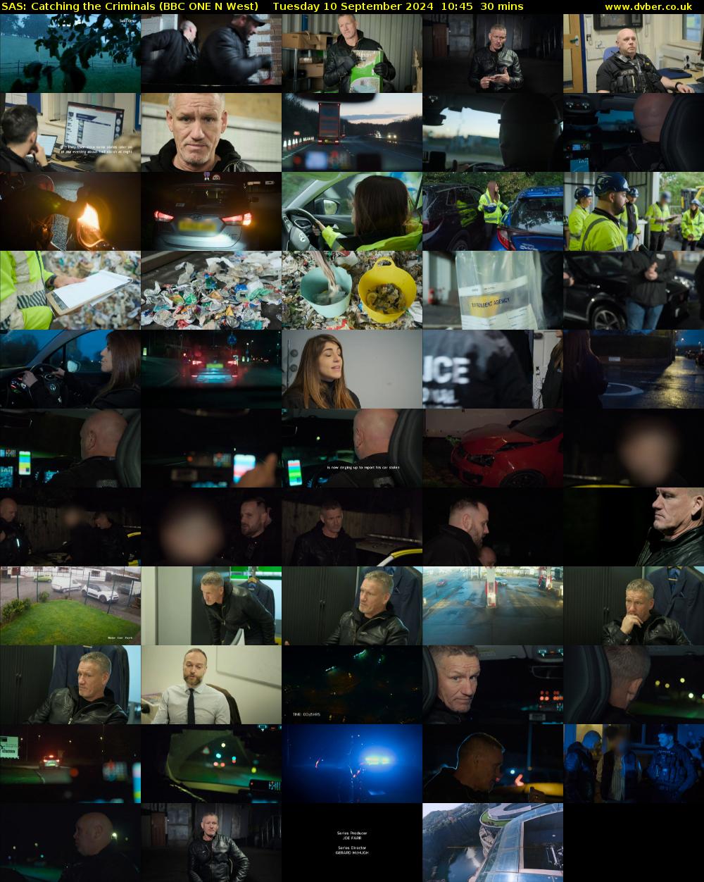 SAS: Catching the Criminals (BBC ONE N West) Tuesday 10 September 2024 10:45 - 11:15