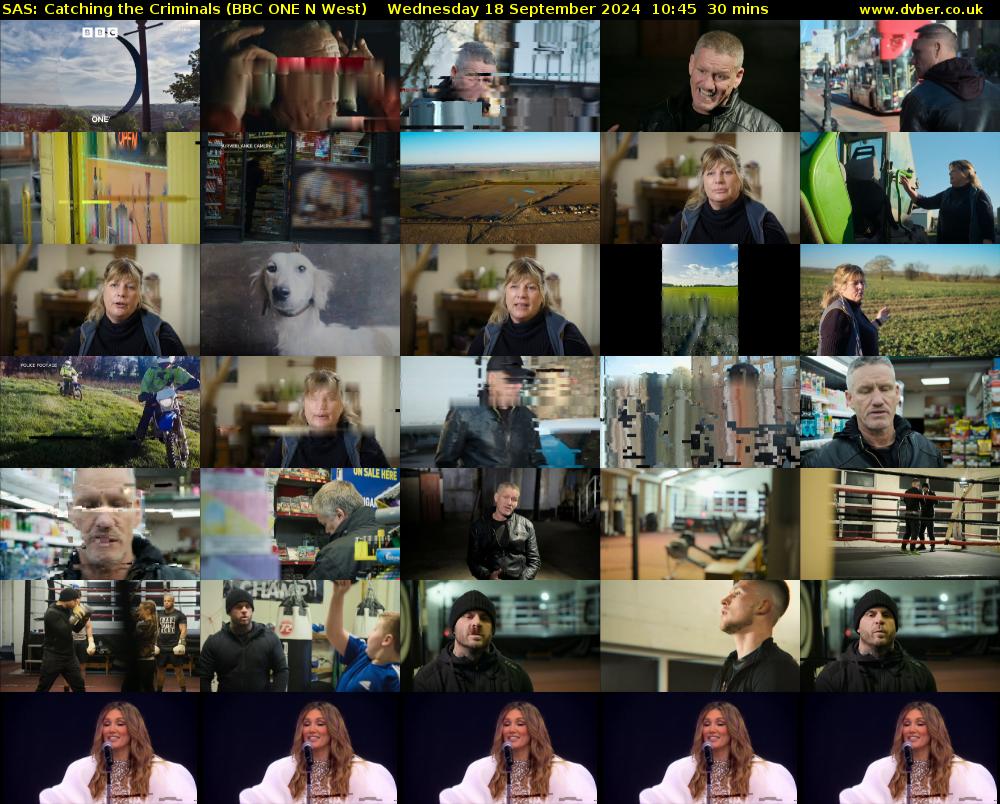 SAS: Catching the Criminals (BBC ONE N West) Wednesday 18 September 2024 10:45 - 11:15