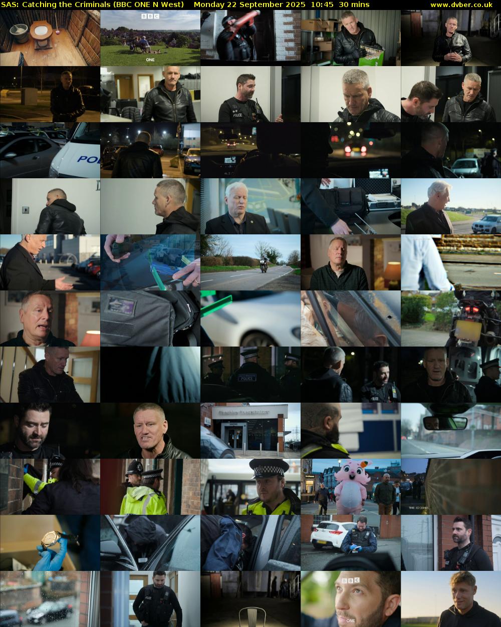 SAS: Catching the Criminals (BBC ONE N West) Monday 22 September 2025 10:45 - 11:15