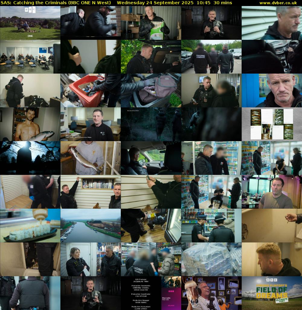 SAS: Catching the Criminals (BBC ONE N West) Wednesday 24 September 2025 10:45 - 11:15