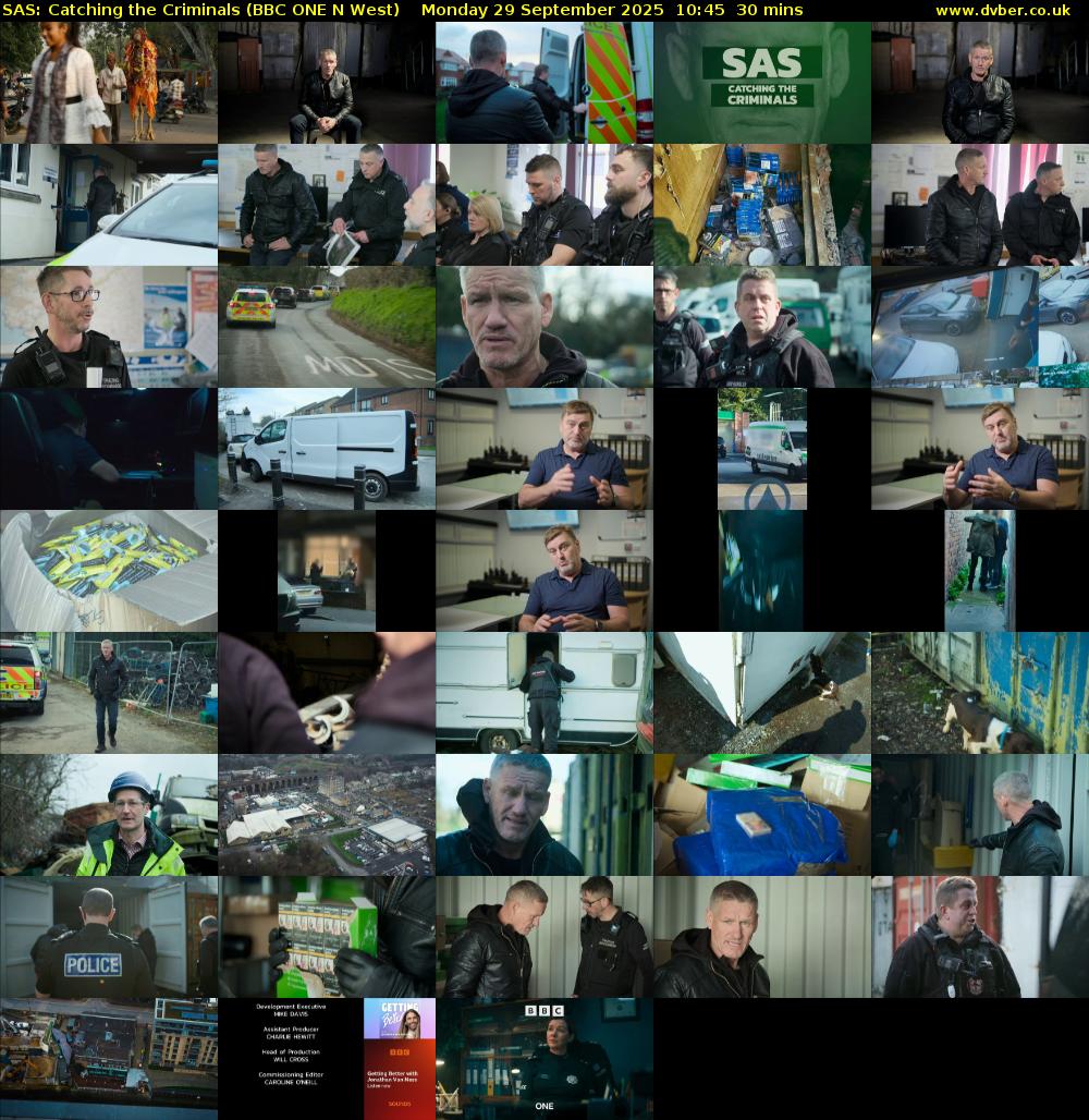 SAS: Catching the Criminals (BBC ONE N West) Monday 29 September 2025 10:45 - 11:15