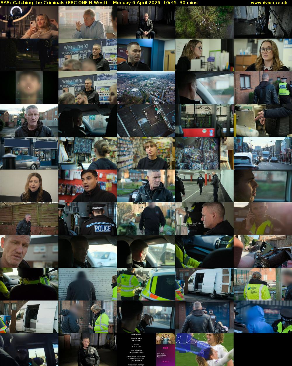 SAS: Catching the Criminals (BBC ONE N West) Monday 6 April 2026 10:45 - 11:15