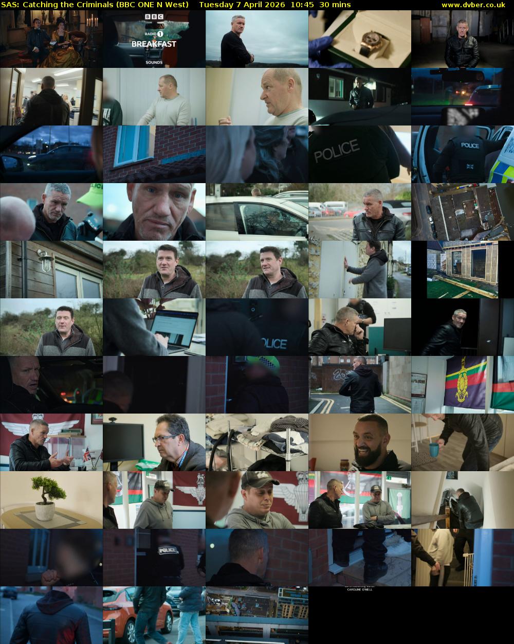 SAS: Catching the Criminals (BBC ONE N West) Tuesday 7 April 2026 10:45 - 11:15
