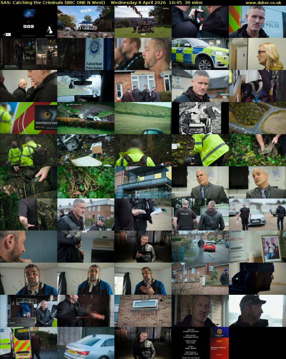 SAS: Catching the Criminals (BBC ONE N West) Wednesday 8 April 2026 10:45 - 11:15