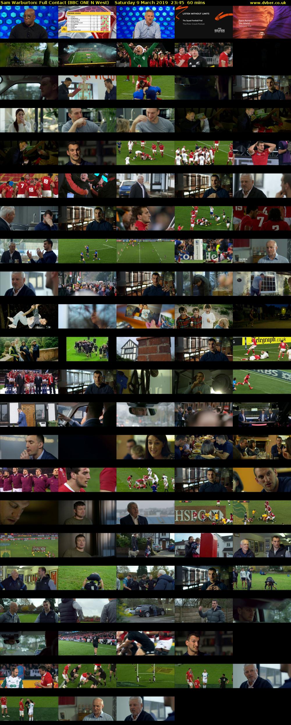 Sam Warburton: Full Contact (BBC ONE N West) Saturday 9 March 2019 23:45 - 00:45