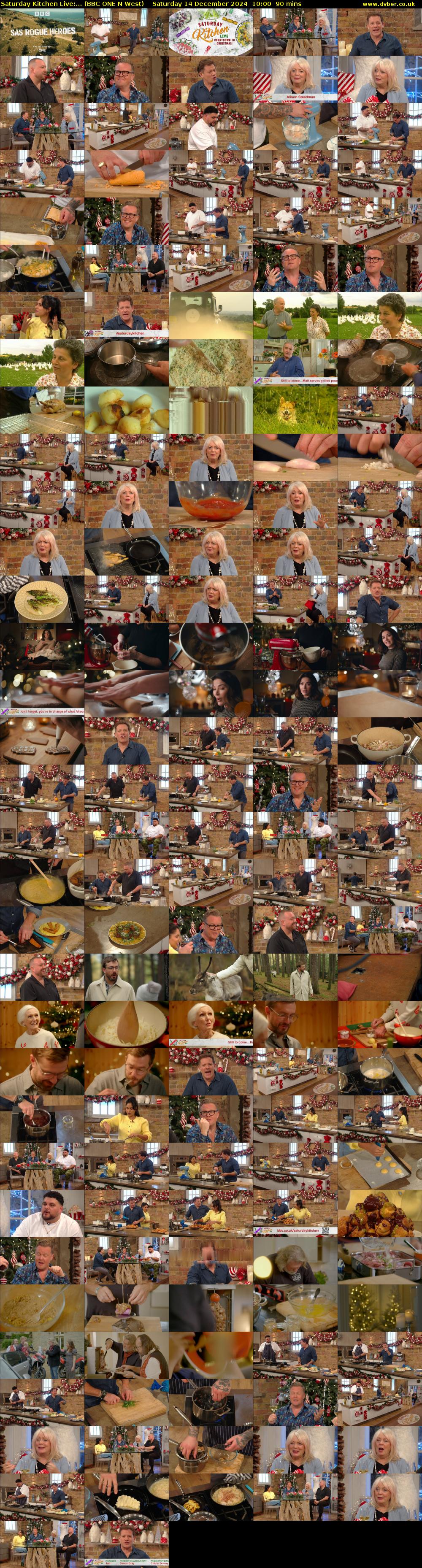 Saturday Kitchen Live:... (BBC ONE N West) Saturday 14 December 2024 10:00 - 11:30