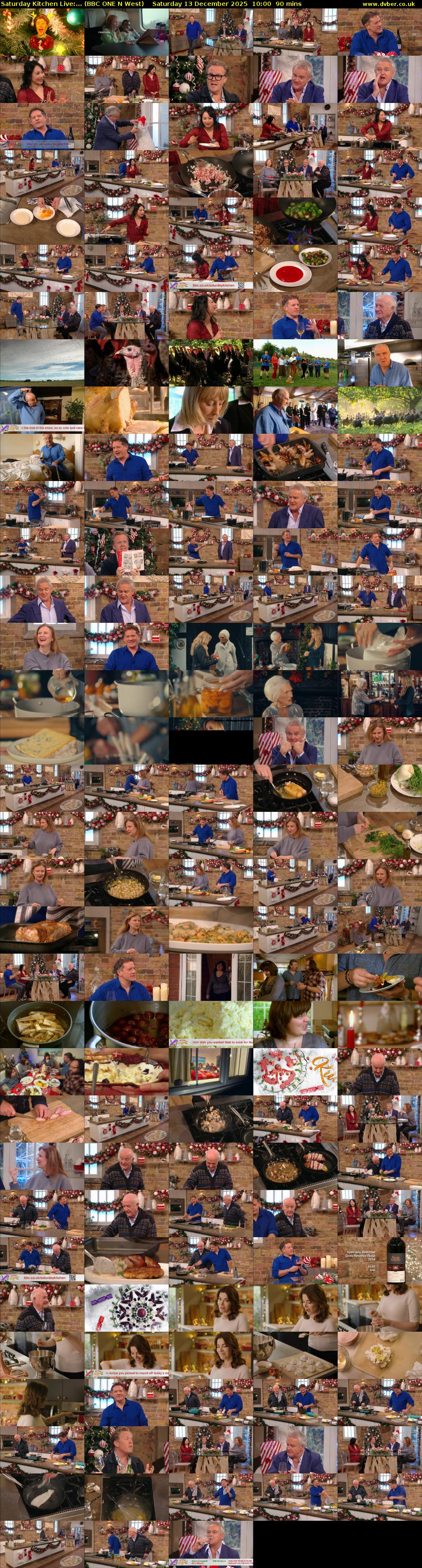 Saturday Kitchen Live:... (BBC ONE N West) Saturday 13 December 2025 10:00 - 11:30
