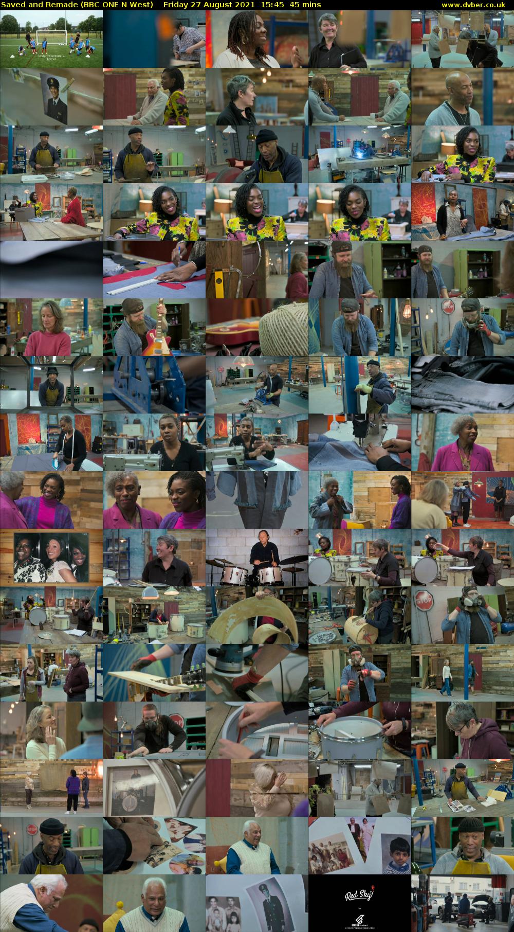 Saved and Remade (BBC ONE N West) Friday 27 August 2021 15:45 - 16:30