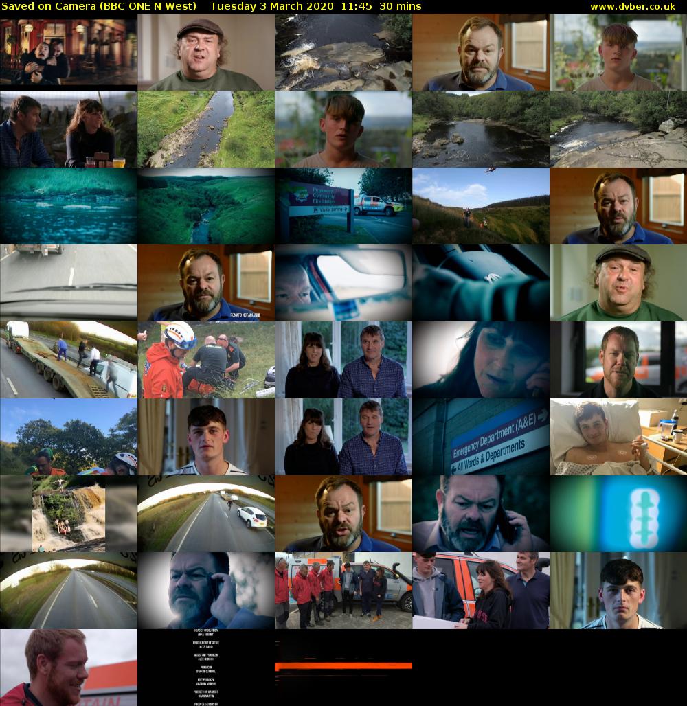 Saved on Camera (BBC ONE N West) Tuesday 3 March 2020 11:45 - 12:15