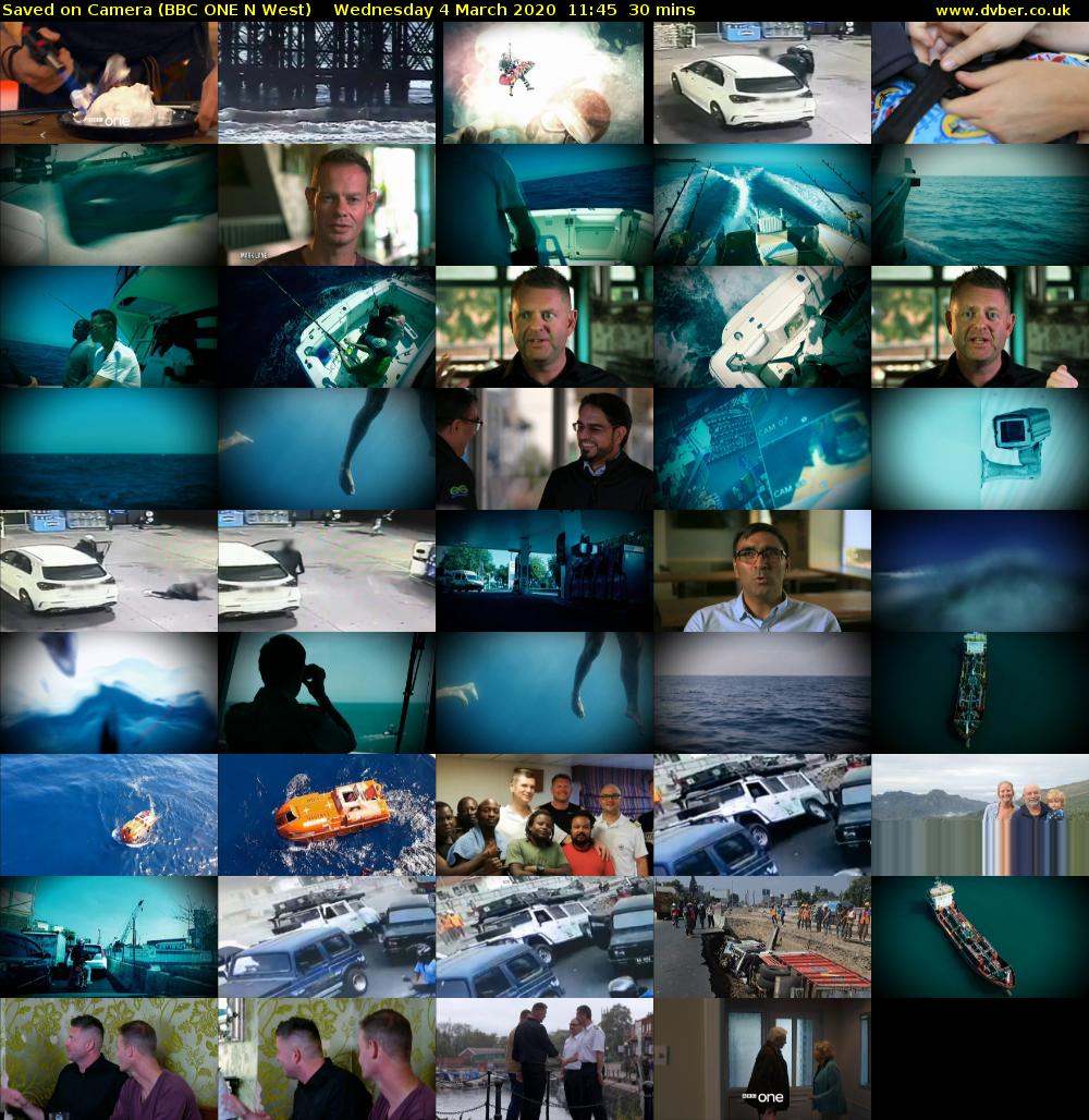 Saved on Camera (BBC ONE N West) Wednesday 4 March 2020 11:45 - 12:15