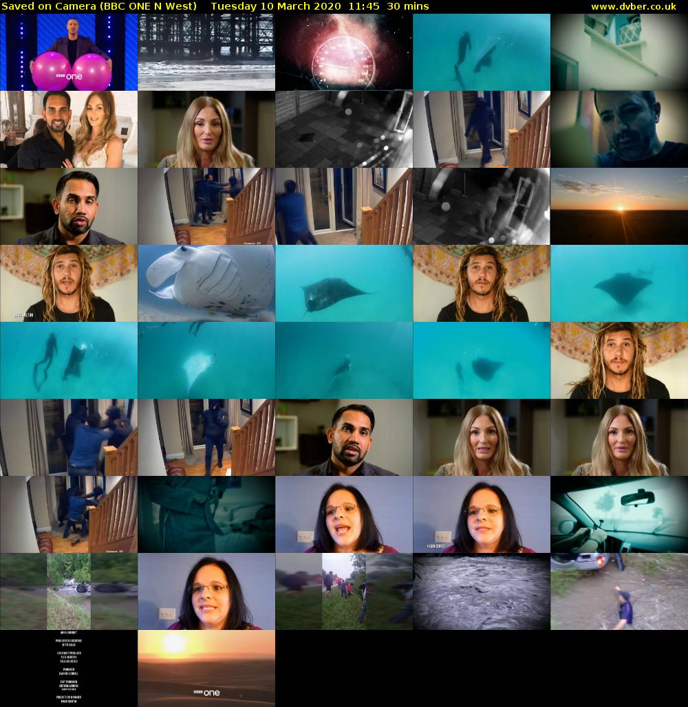 Saved on Camera (BBC ONE N West) Tuesday 10 March 2020 11:45 - 12:15