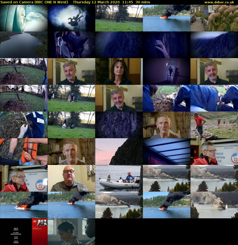 Saved on Camera (BBC ONE N West) Thursday 12 March 2020 11:45 - 12:15