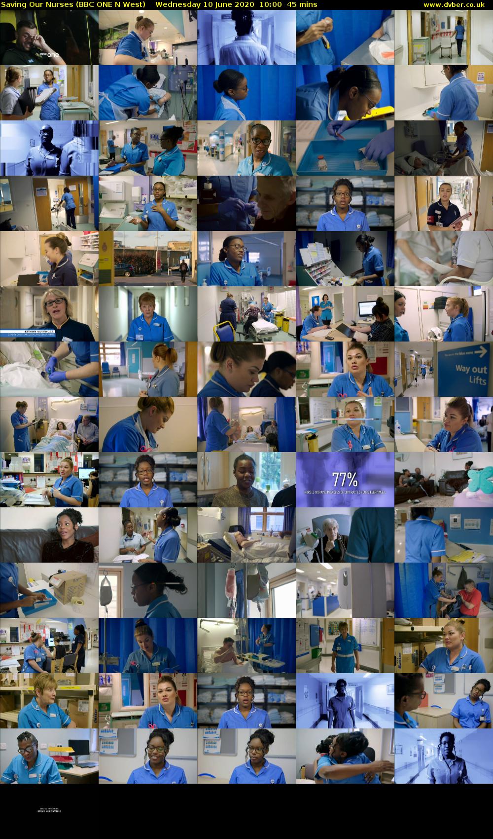 Saving Our Nurses (BBC ONE N West) Wednesday 10 June 2020 10:00 - 10:45