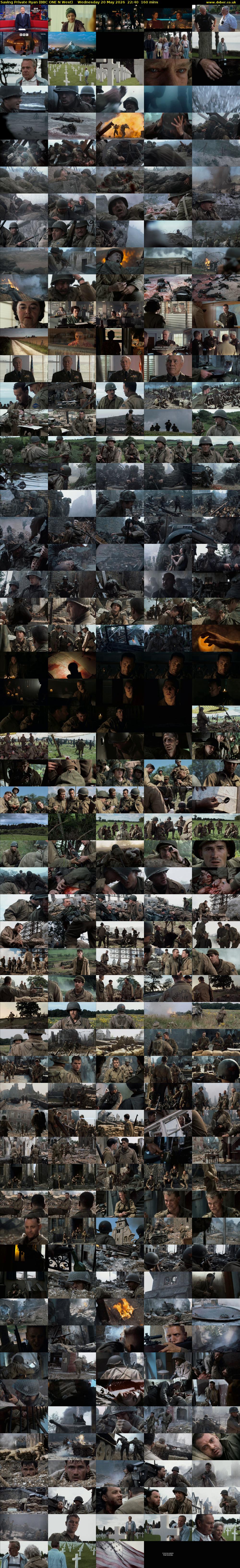 Saving Private Ryan (BBC ONE N West) Wednesday 20 May 2026 22:40 - 01:20
