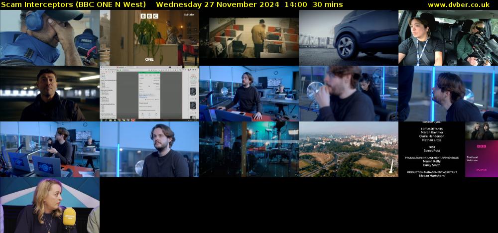 Scam Interceptors (BBC ONE N West) Wednesday 27 November 2024 14:00 - 14:30