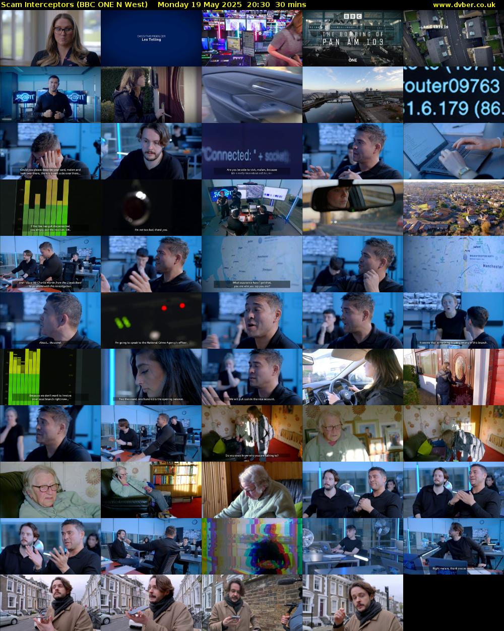 Scam Interceptors (BBC ONE N West) Monday 19 May 2025 20:30 - 21:00