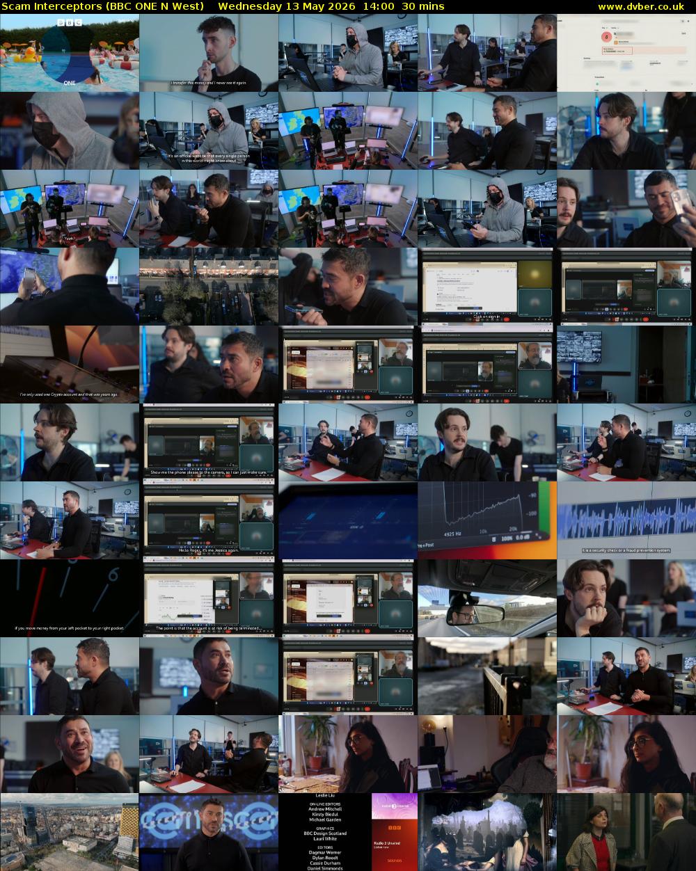 Scam Interceptors (BBC ONE N West) Wednesday 13 May 2026 14:00 - 14:30