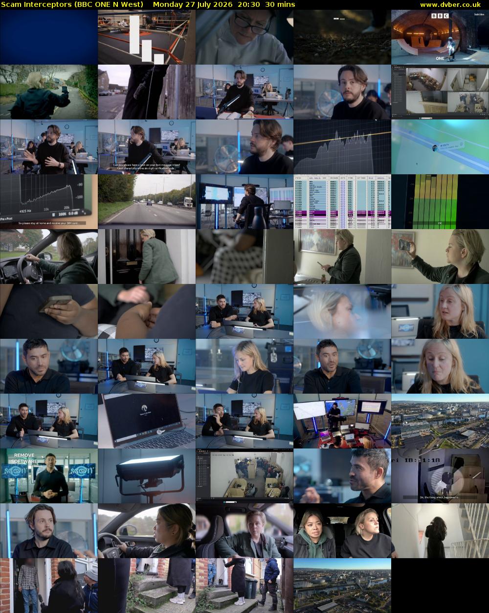 Scam Interceptors (BBC ONE N West) Monday 27 July 2026 20:30 - 21:00