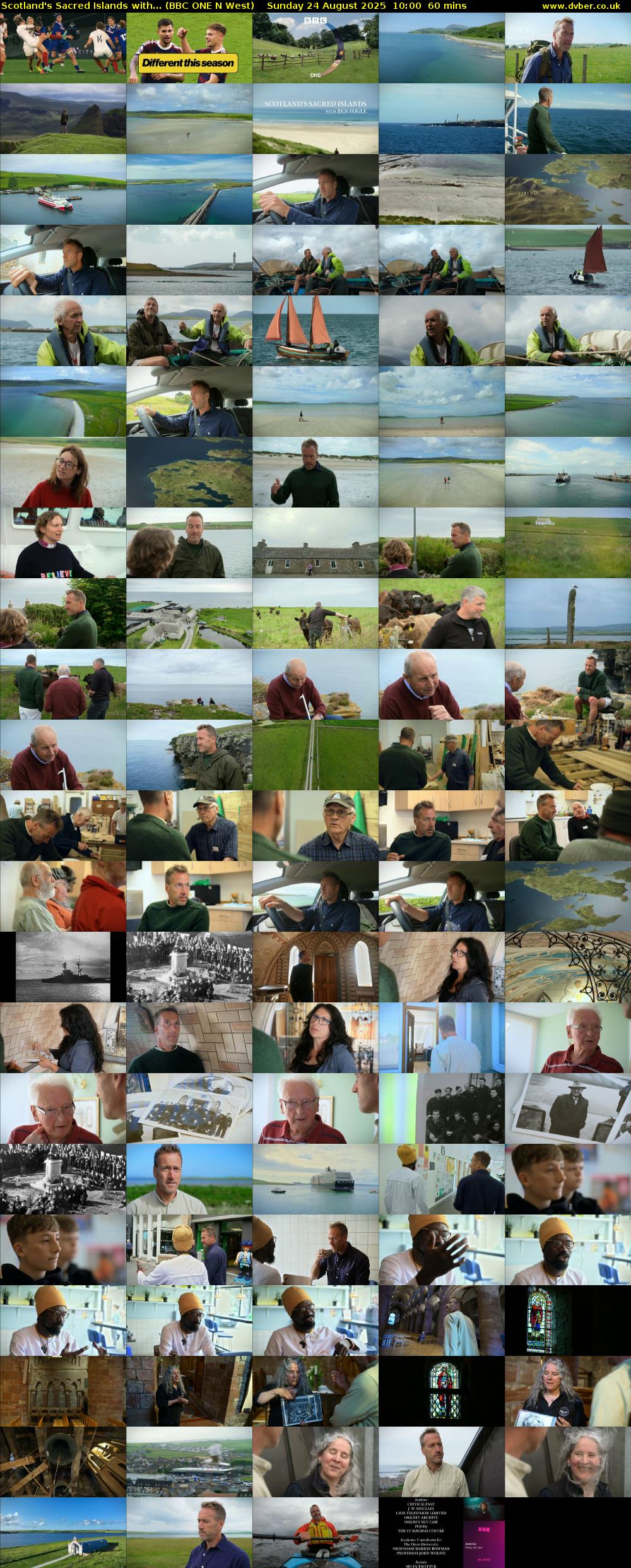 Scotland's Sacred Islands with... (BBC ONE N West) Sunday 24 August 2025 10:00 - 11:00