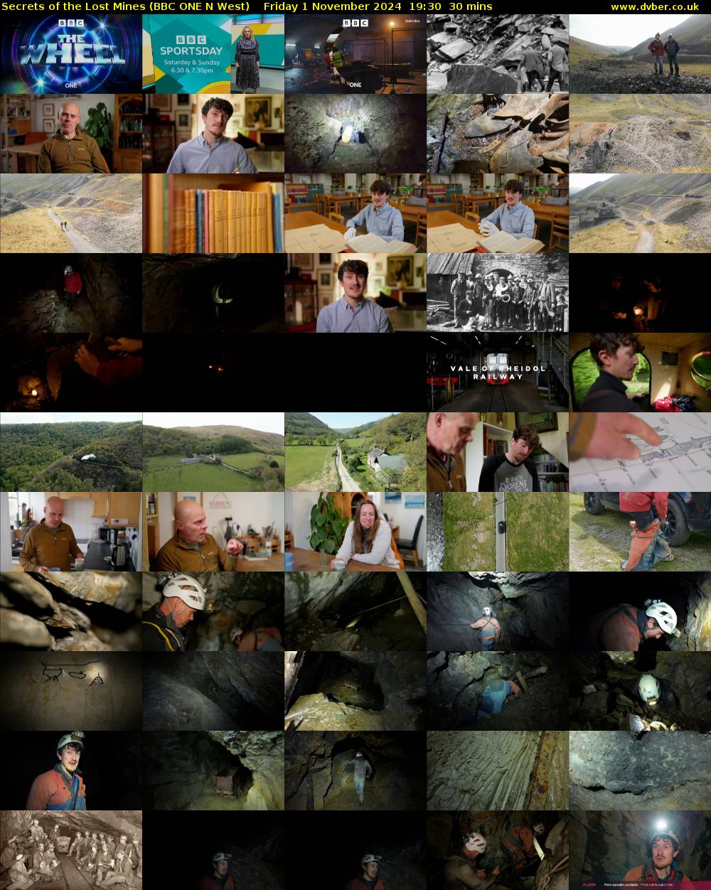 Secrets of the Lost Mines (BBC ONE N West) Friday 1 November 2024 19:30 - 20:00