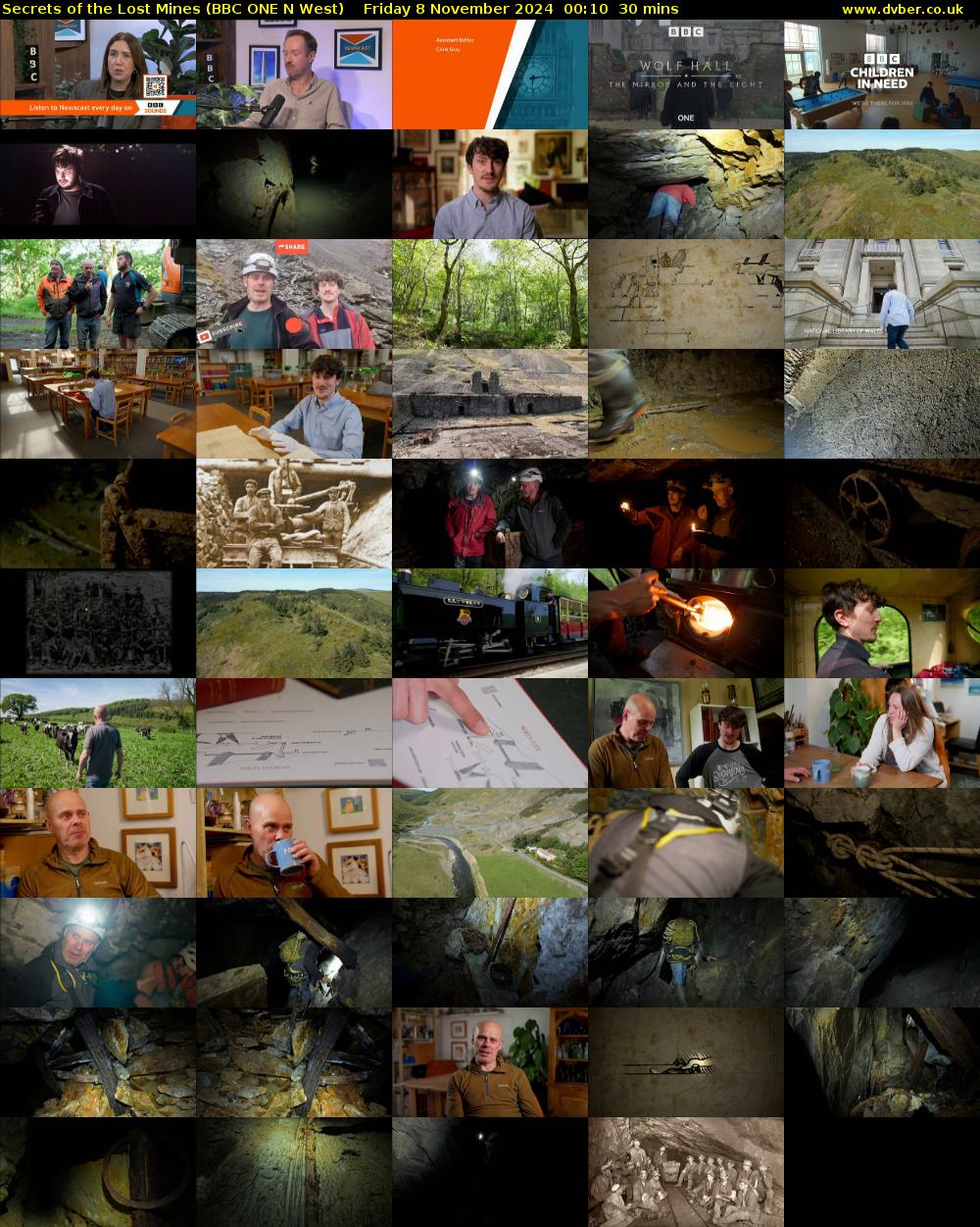 Secrets of the Lost Mines (BBC ONE N West) Friday 8 November 2024 00:10 - 00:40