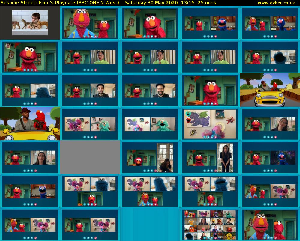 Sesame Street: Elmo's Playdate (BBC ONE N West) Saturday 30 May 2020 13:15 - 13:40