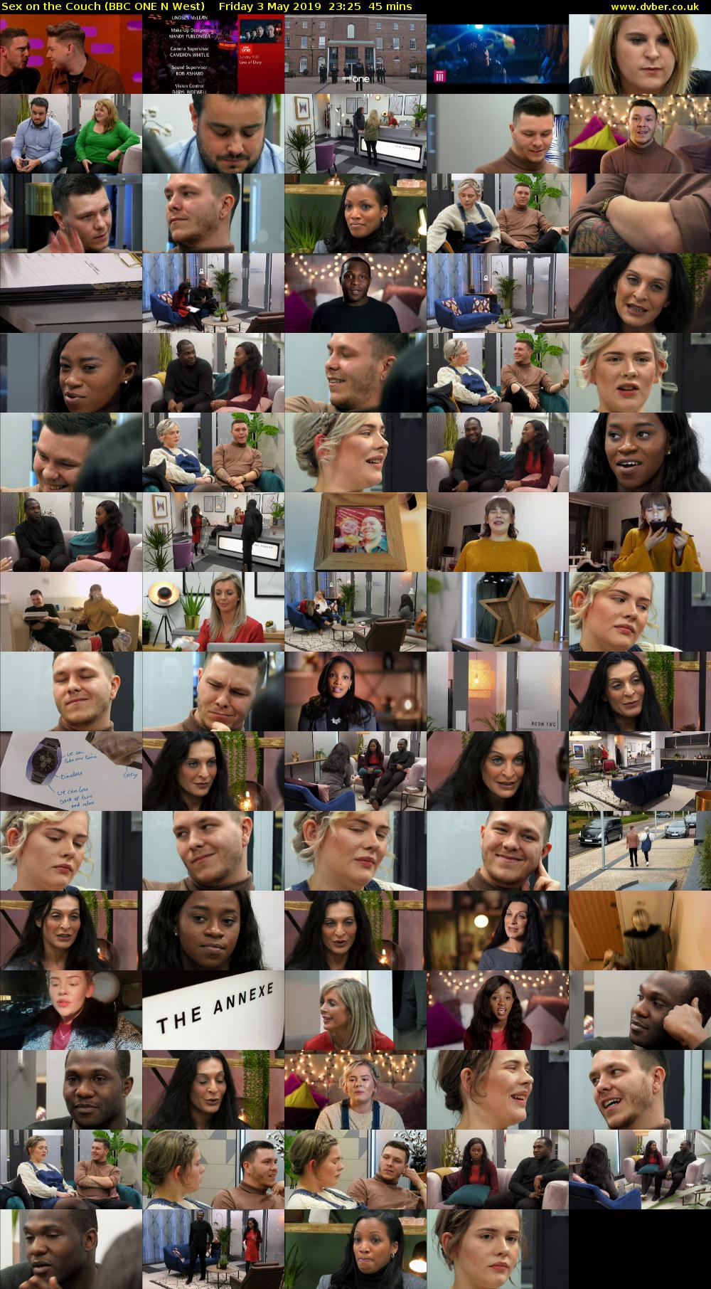 Sex On The Couch (BBC ONE N West) Friday 3 May 2019 23:25 - 00:10
