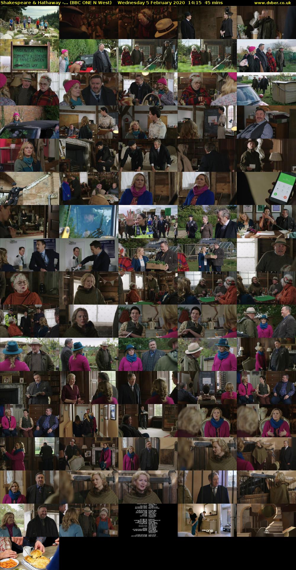 Shakespeare & Hathaway -... (BBC ONE N West) Wednesday 5 February 2020 14:15 - 15:00
