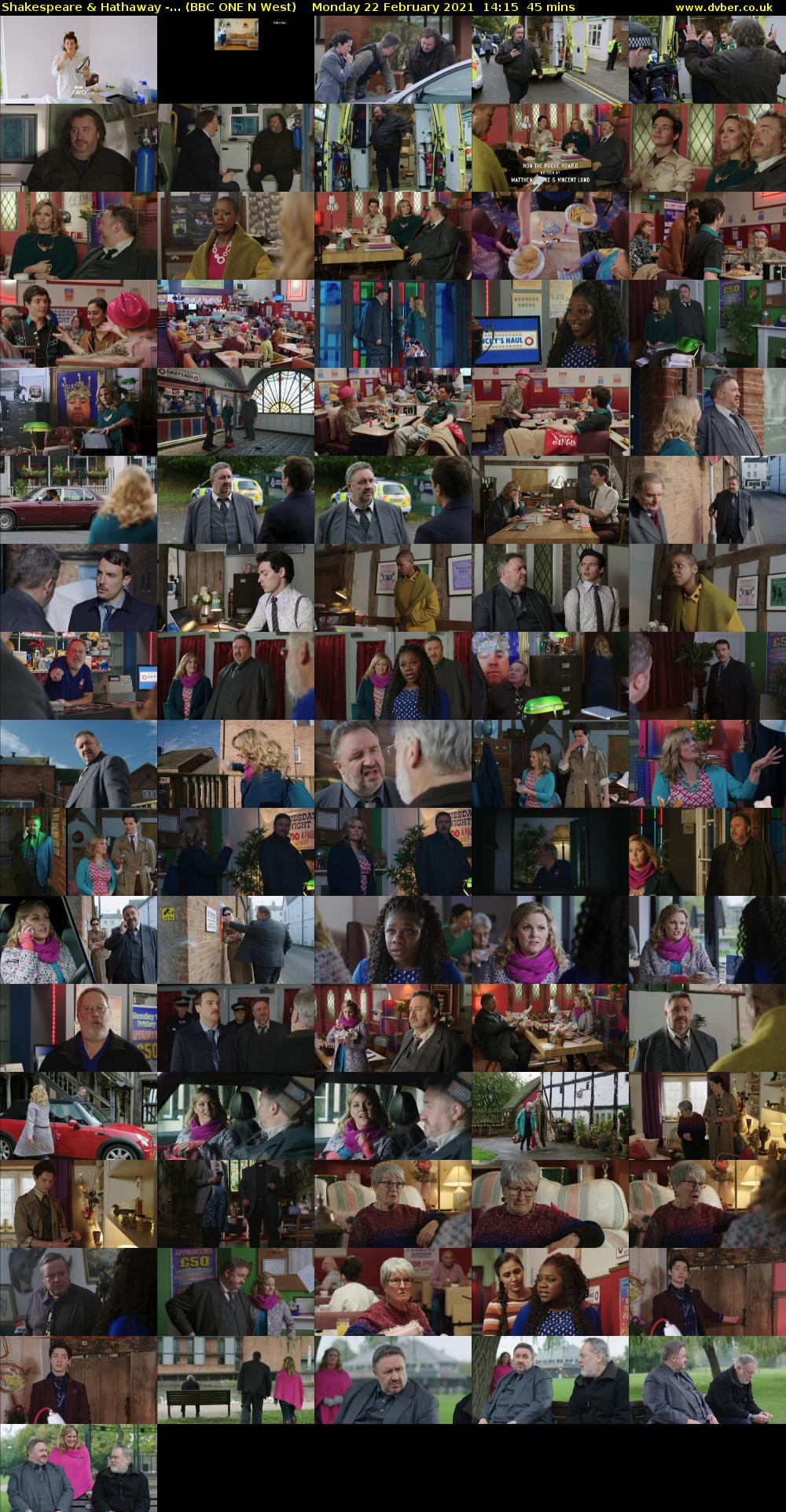 Shakespeare & Hathaway -... (BBC ONE N West) Monday 22 February 2021 14:15 - 15:00