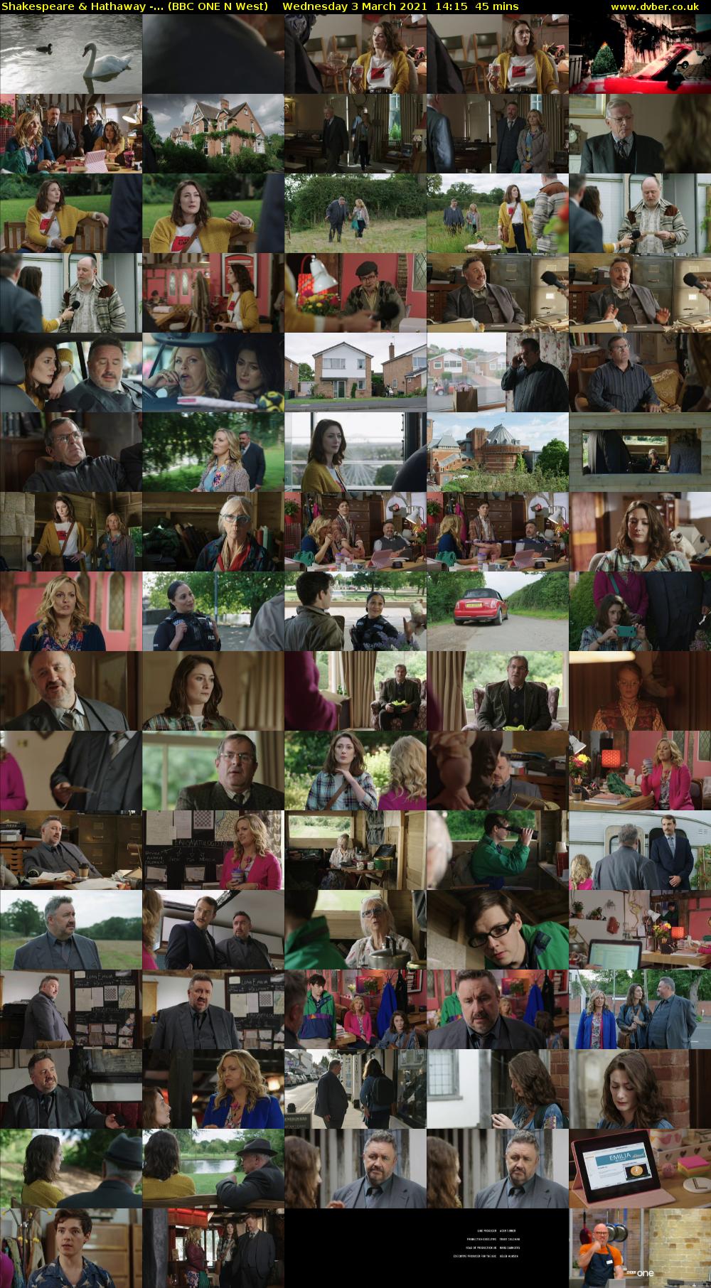 Shakespeare & Hathaway -... (BBC ONE N West) Wednesday 3 March 2021 14:15 - 15:00