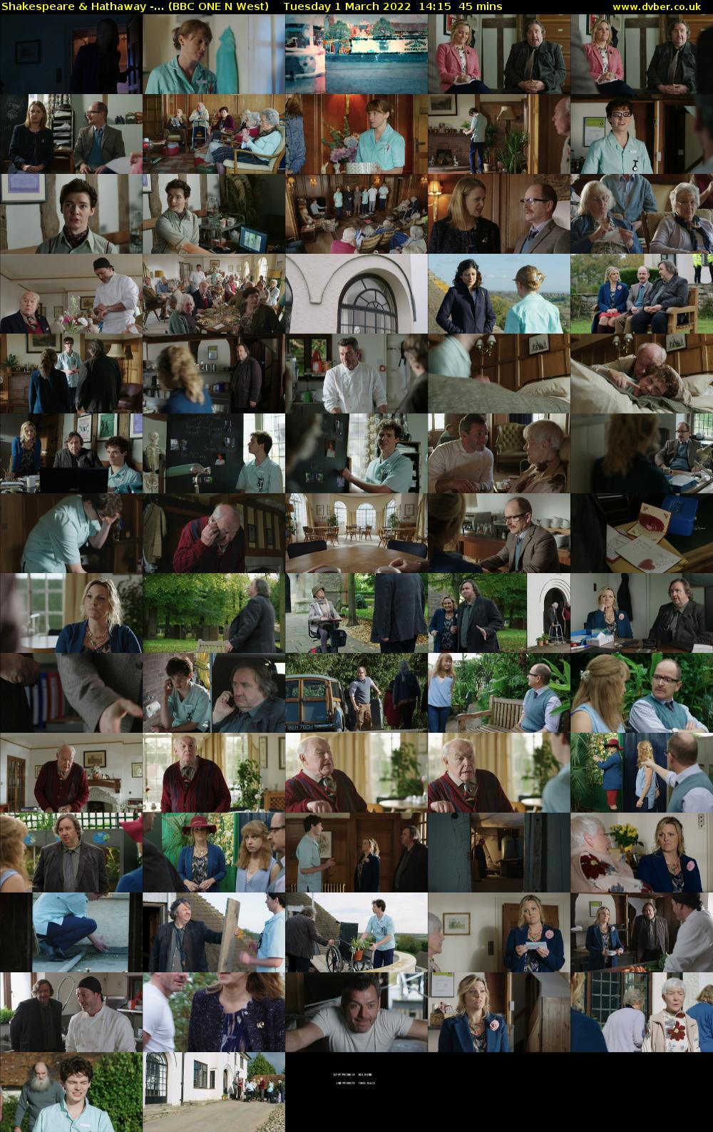 Shakespeare & Hathaway -... (BBC ONE N West) Tuesday 1 March 2022 14:15 - 15:00