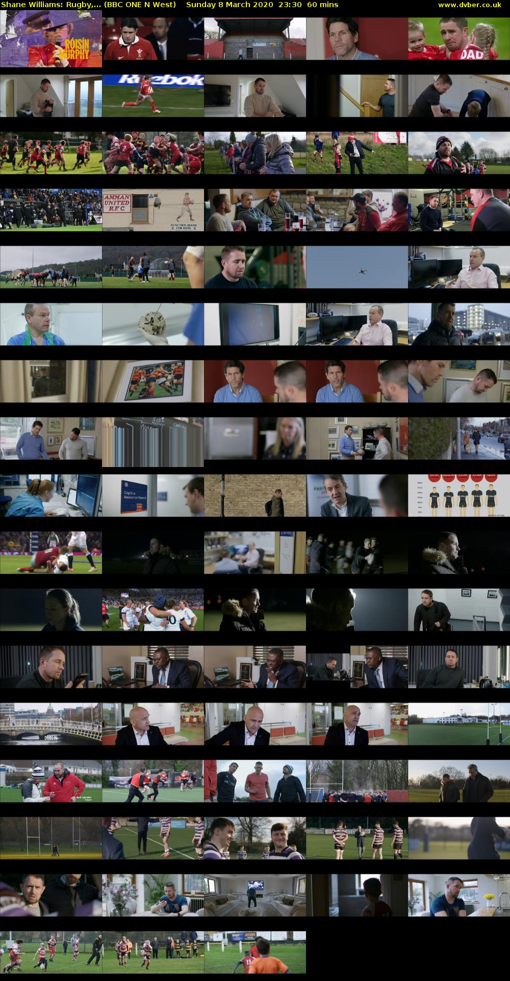Shane Williams: Rugby,... (BBC ONE N West) Sunday 8 March 2020 23:30 - 00:30