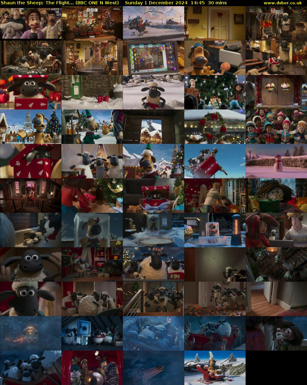 Shaun the Sheep: The Flight... (BBC ONE N West) Sunday 1 December 2024 14:45 - 15:15
