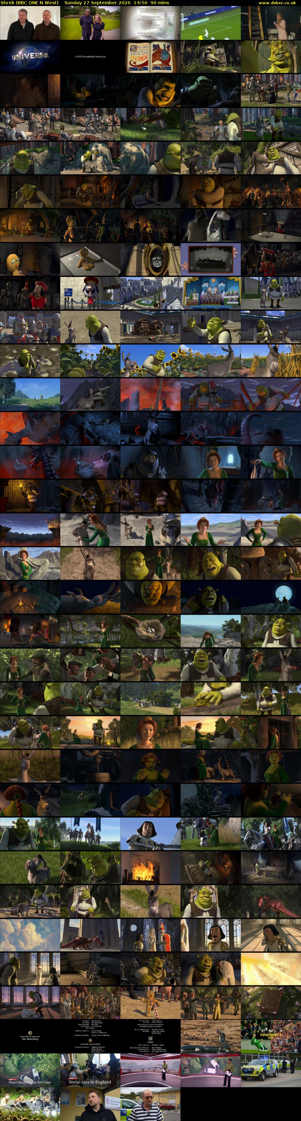 Shrek (BBC ONE N West) Sunday 27 September 2026 14:50 - 16:20