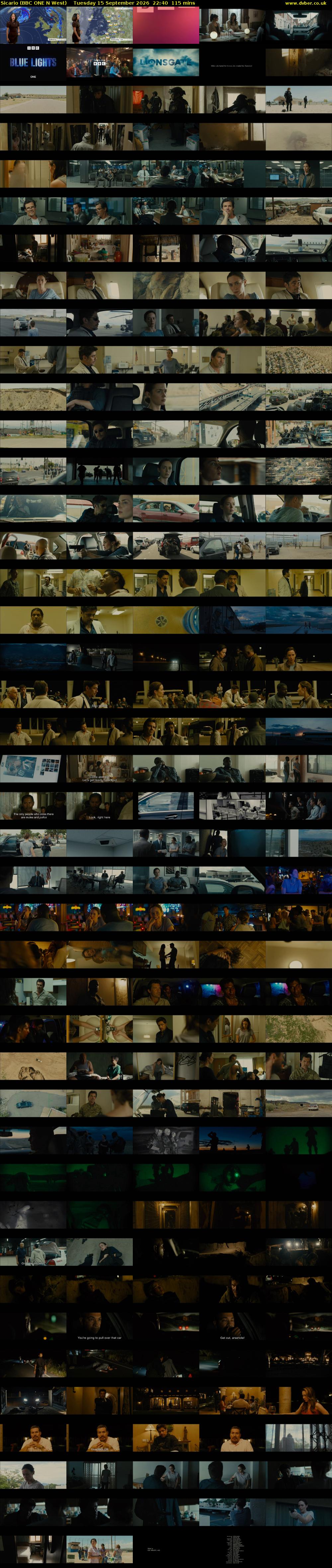 Sicario (BBC ONE N West) Tuesday 15 September 2026 22:40 - 00:35