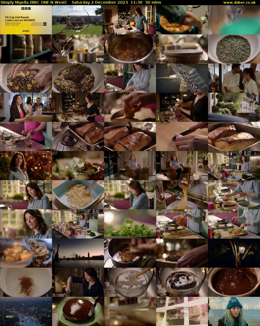 Simply Nigella (BBC ONE N West) Saturday 2 December 2023 11:30 - 12:00