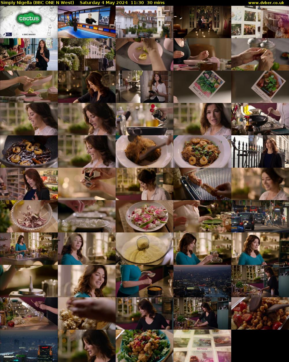 Simply Nigella (BBC ONE N West) Saturday 4 May 2024 11:30 - 12:00