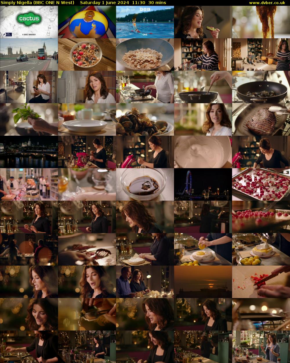 Simply Nigella (BBC ONE N West) Saturday 1 June 2024 11:30 - 12:00