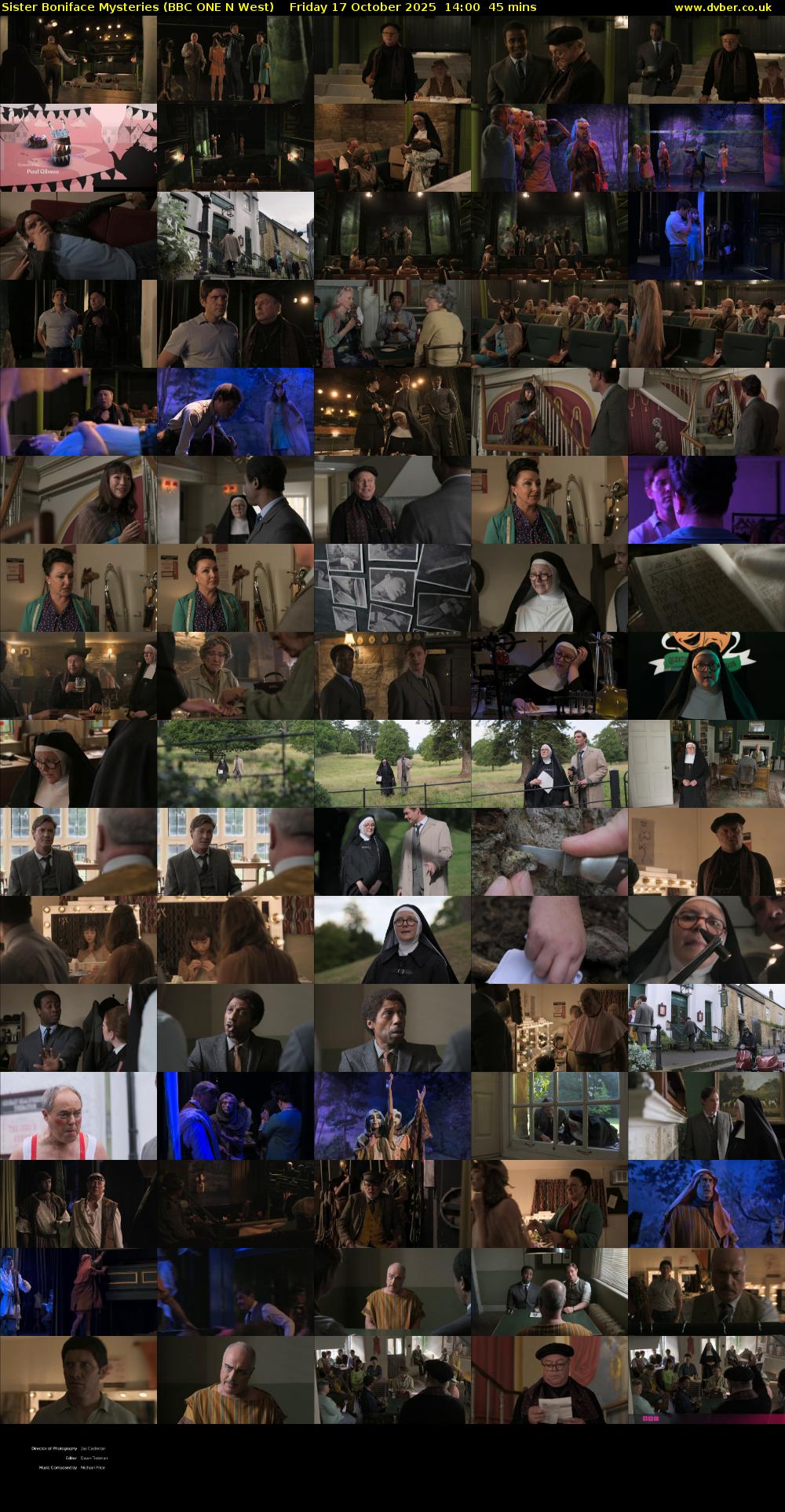 Sister Boniface Mysteries (BBC ONE N West) Friday 17 October 2025 14:00 - 14:45