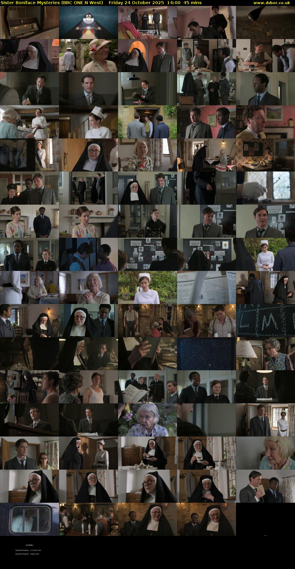 Sister Boniface Mysteries (BBC ONE N West) Friday 24 October 2025 14:00 - 14:45