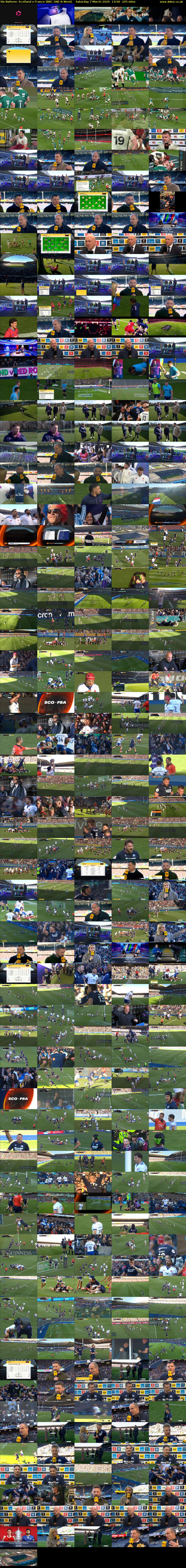 Six Nations: Scotland v France (BBC ONE N West) Saturday 7 March 2026 13:00 - 16:25