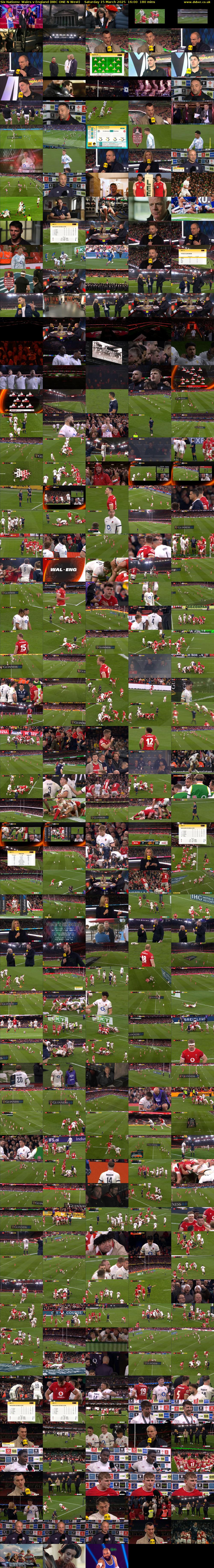 Six Nations: Wales v England (BBC ONE N West) Saturday 15 March 2025 16:00 - 19:00