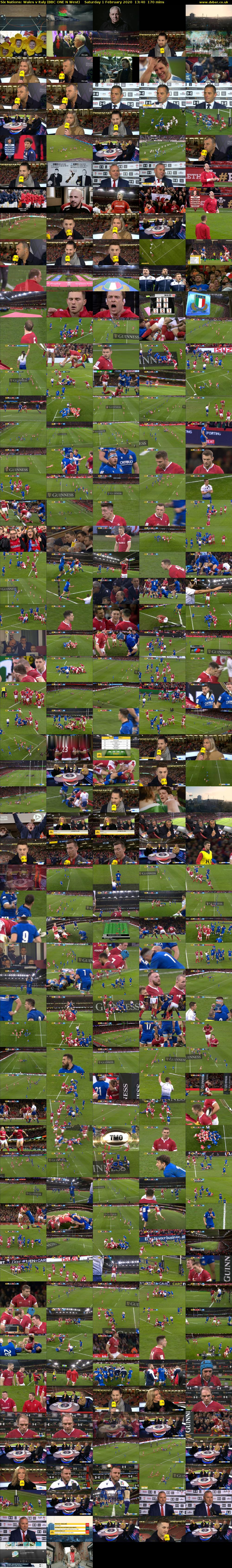 Six Nations: Wales v Italy (BBC ONE N West) Saturday 1 February 2020 13:40 - 16:30