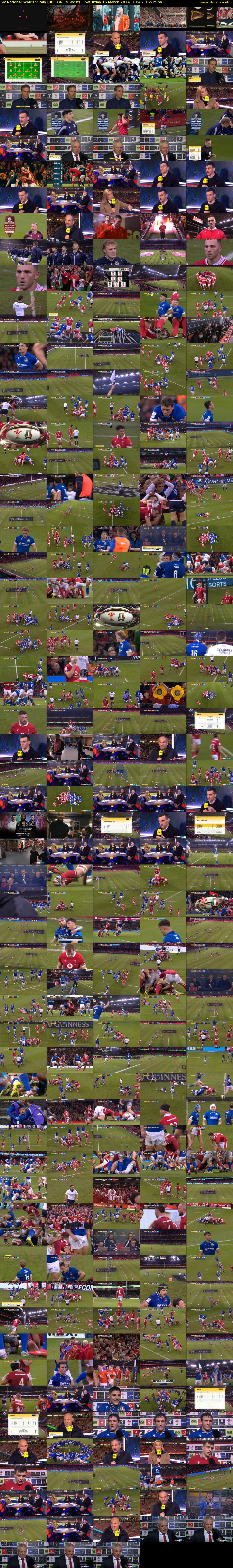 Six Nations: Wales v Italy (BBC ONE N West) Saturday 16 March 2024 13:45 - 16:30