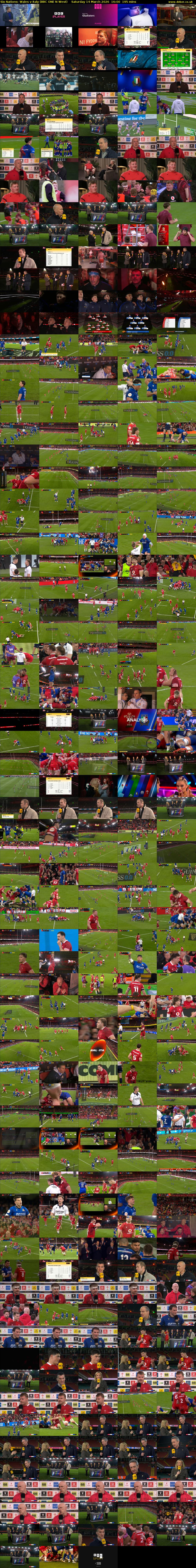Six Nations: Wales v Italy (BBC ONE N West) Saturday 14 March 2026 16:00 - 19:15