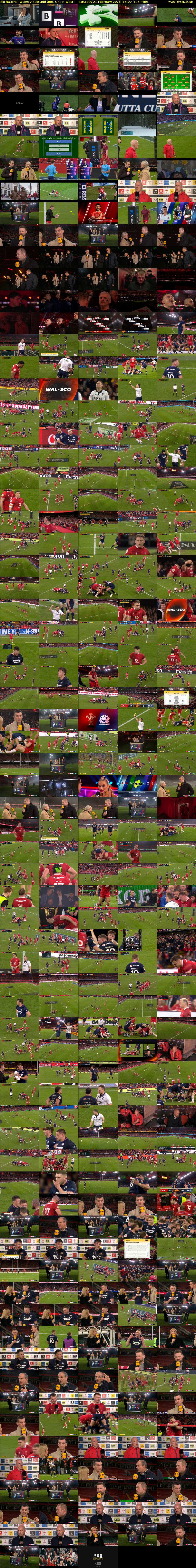 Six Nations: Wales v Scotland (BBC ONE N West) Saturday 21 February 2026 16:00 - 19:15