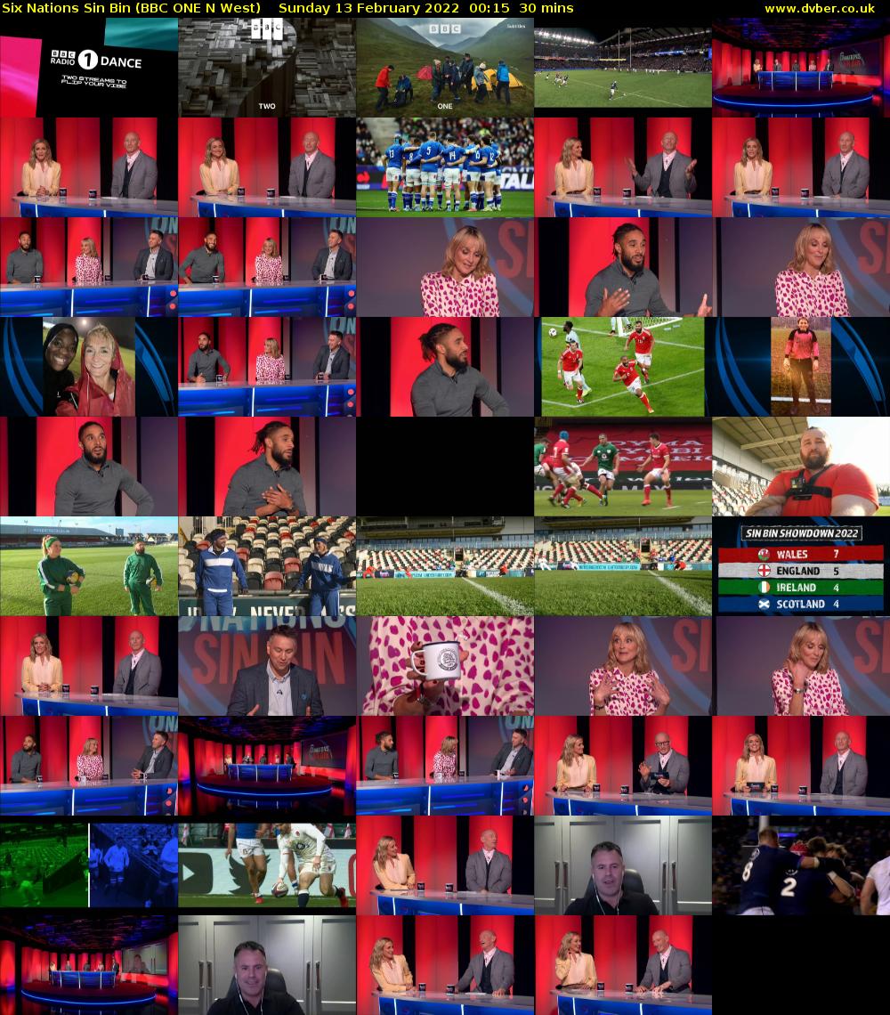Six Nations Sin Bin (BBC ONE N West) Sunday 13 February 2022 00:15 - 00:45