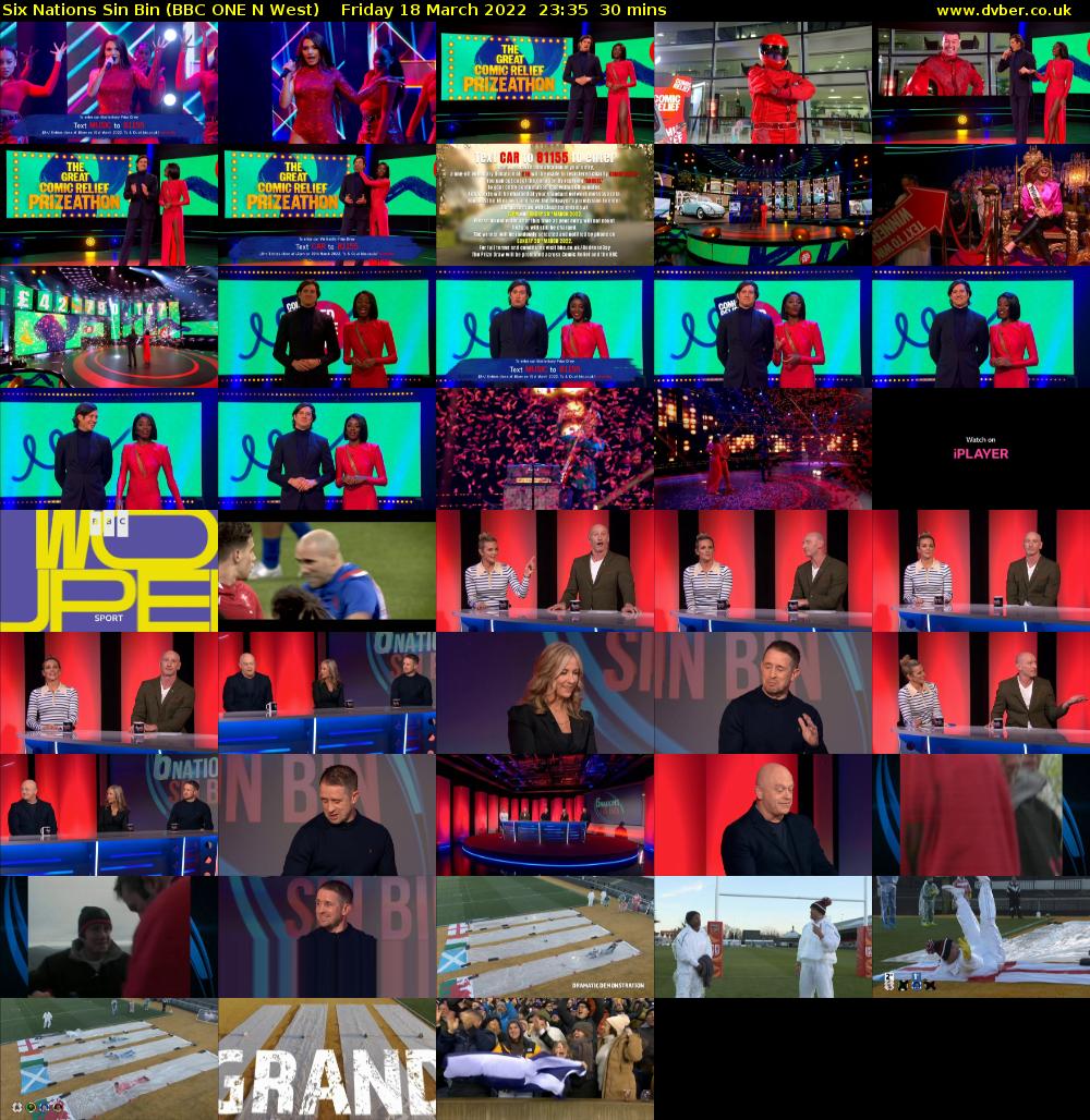 Six Nations Sin Bin (BBC ONE N West) Friday 18 March 2022 23:35 - 00:05