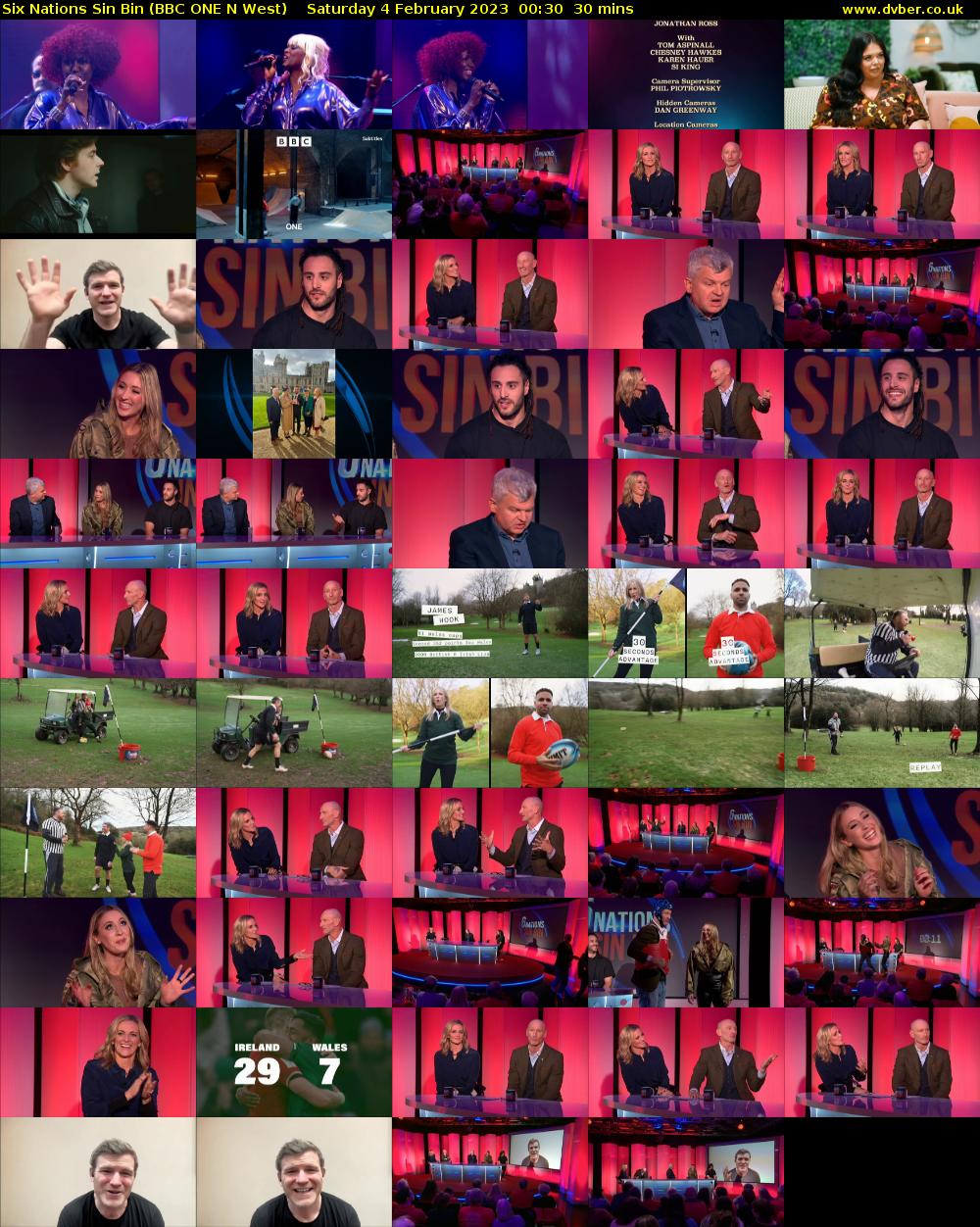 Six Nations Sin Bin (BBC ONE N West) Saturday 4 February 2023 00:30 - 01:00