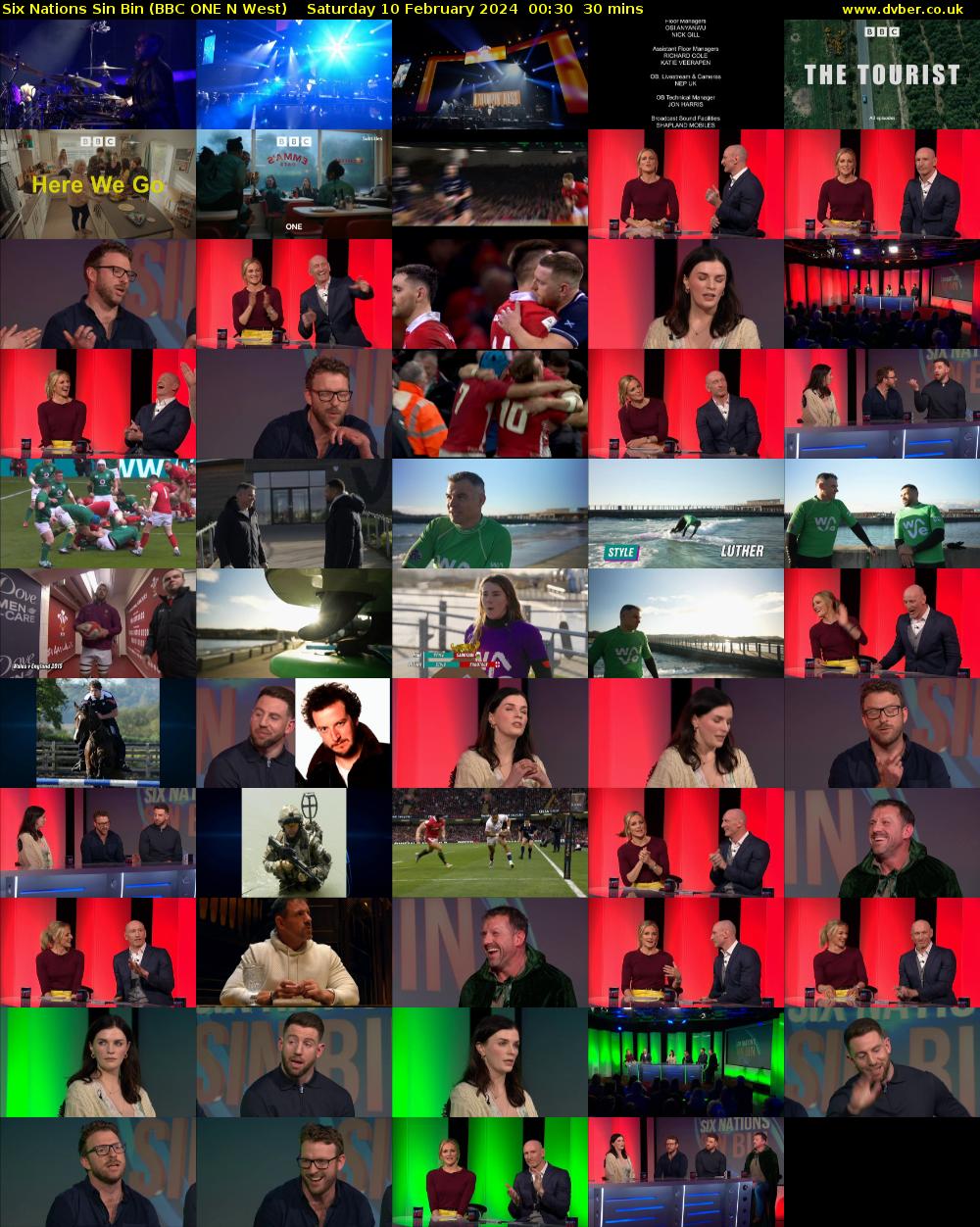 Six Nations Sin Bin (BBC ONE N West) Saturday 10 February 2024 00:30 - 01:00